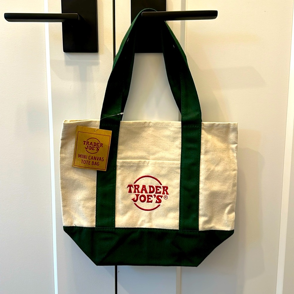 Trader Joe’s Mini Canvas Tote-Green